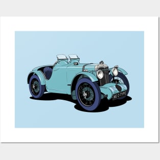 MG C-Type vintage car Posters and Art